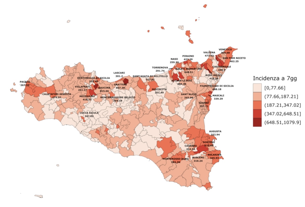 In Sicilia contagi Covid in lieve aumento rispetto alla settimana scorsa