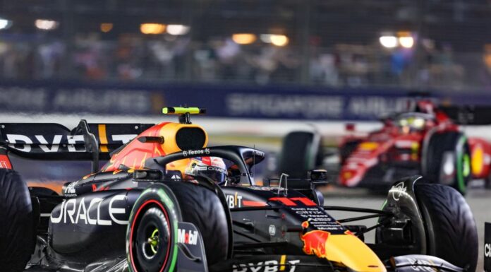 Perez vince Gp Singapore, sul podio le Ferrari di Leclerc e Sainz