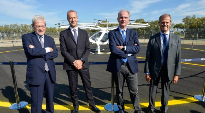 Il primo vertiporto italiano inaugurato all’aeroporto di Fiumicino