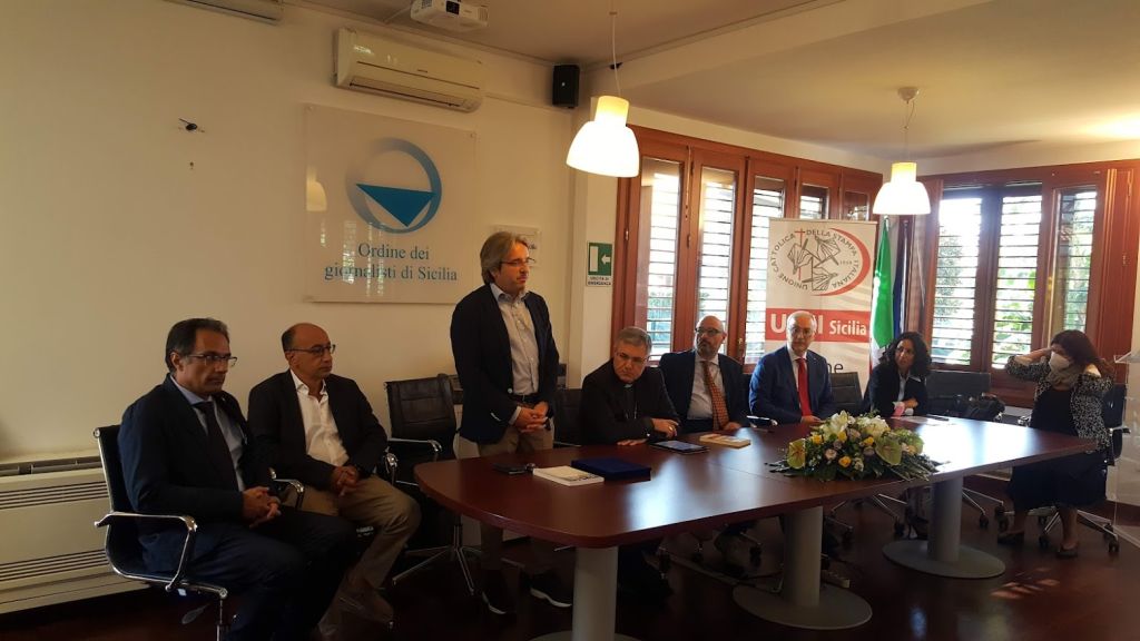 Arcivescoco Palermo Lorefice visita l’Ordine dei Giornalisti