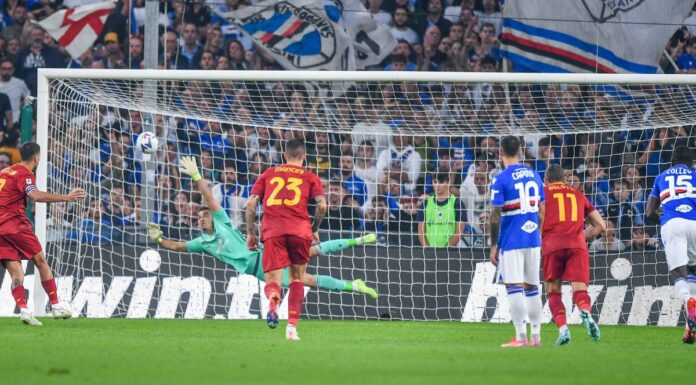 La Roma vince in casa Samp, decide Pellegrini su rigore