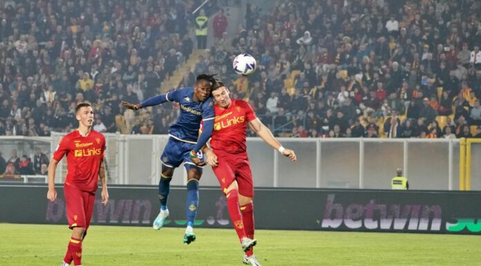 Kouamè risponde a Ceesay, fra Lecce e Fiorentina è 1-1