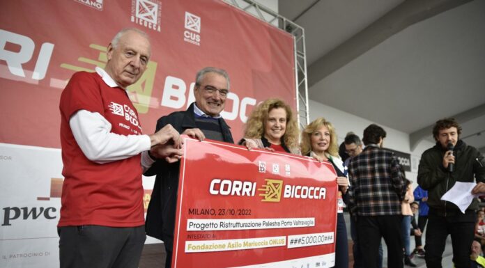 CorriBicocca, donati 5 mila euro alla Fondazione Asilo Mariuccia