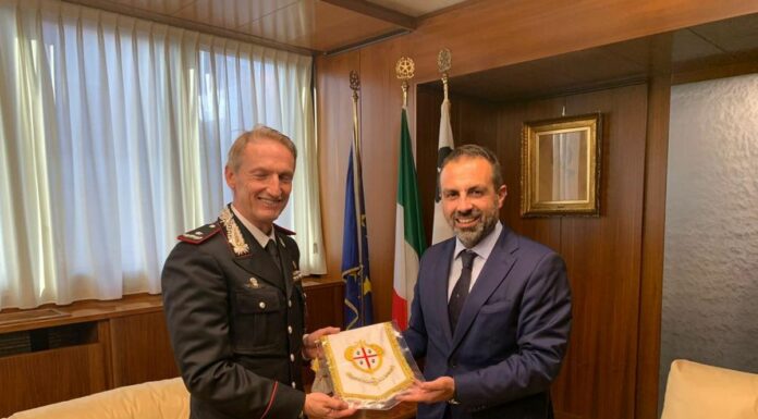 Presidente Pais riceve comandante provinciale Carabinieri Cagliari