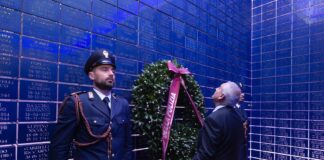 Giannini ricorda caduti al Sacrario presso la Scuola Superiore di Polizia a Roma