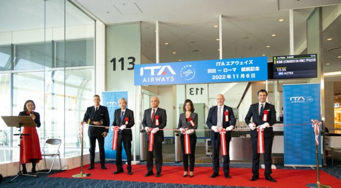 Ita Airways, Partito oggi il nuovo volo Roma Fiumicino-Tokyo Haneda