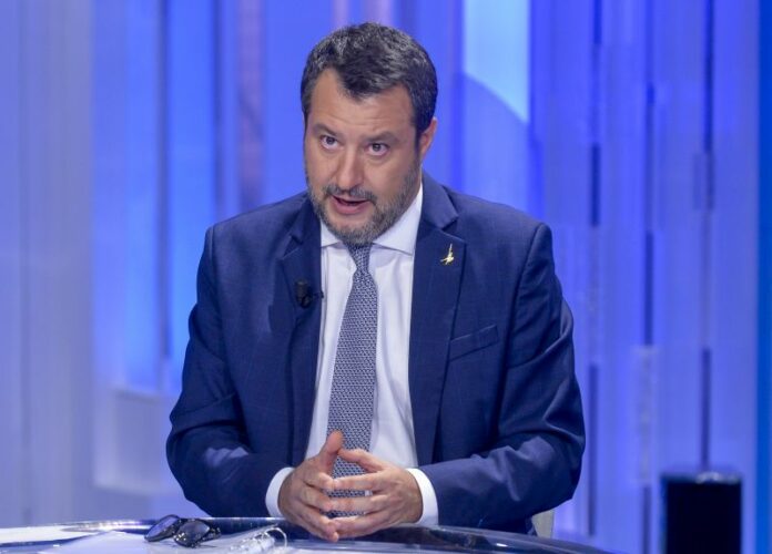 Matteo Salvini ospite della trasmissione Porta a Porta