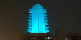 La torre della Regione si illumina di verde per giornata cancro cervice