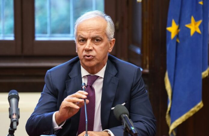 Ministro dell'interno, Matteo Piantedosi, in prefettura per il comitato provinciale per l'ordine e la sicurezza pubblica.