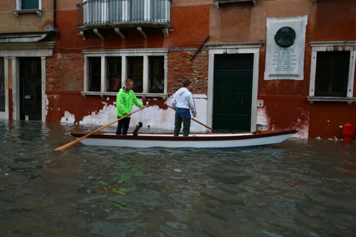 Acqua alta straordinaria a Venezia il 29 Ottobre 2018