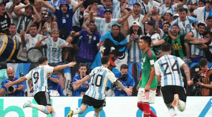 L’Argentina si rialza con Messi e Fernandez, 2-0 al Messico