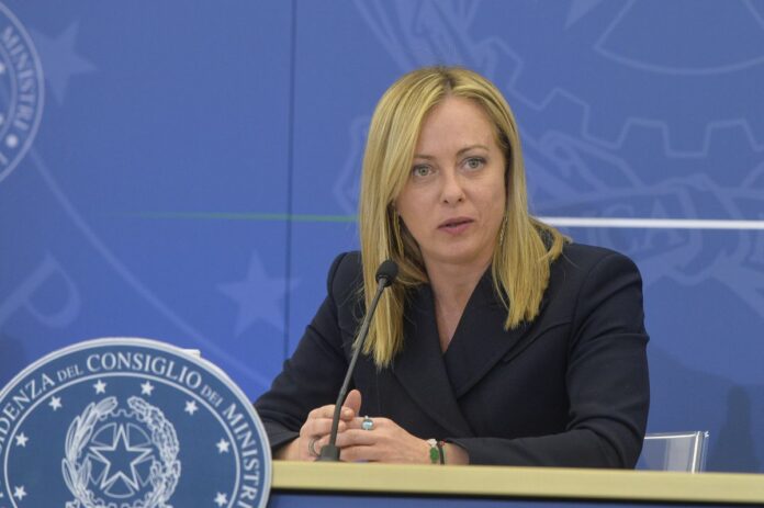 Roma - Conferenza stampa al temine del primo consiglio dei ministri del governo Meloni
