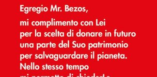 Amazon, appello a Bezos “Pensi prima all’uomo e poi al pianeta”