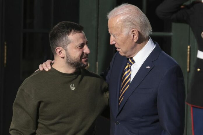 President Joe Biden welcomes Ukrainian President Volodymyr Zelensky