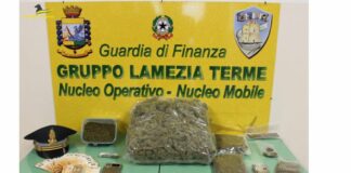 Trovato con un 1,5 Kg di marijuana, arrestato 38enne a Lamezia