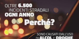Incidenti stradali per alcol e droghe, al via la campagna “non farlo”