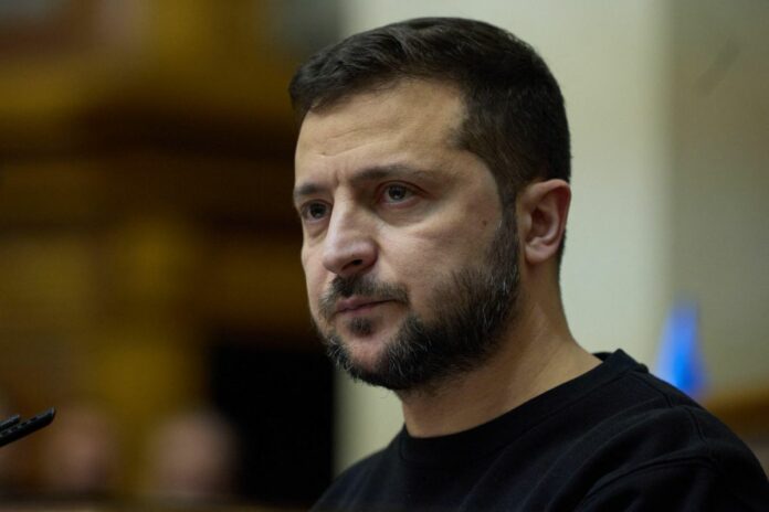 Kyiv, il Presidente Volodymyr Zelenskyy al Parlamento della Verkhovna Rada per pronunciare il suo discorso annuale