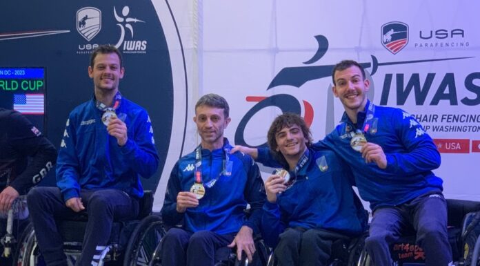 Azzurri del Fioretto d’oro, 11^ medaglia nella Cdm Paralimpica