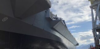 Fincantieri, a Palermo varata l’unità anfibia per il Qatar