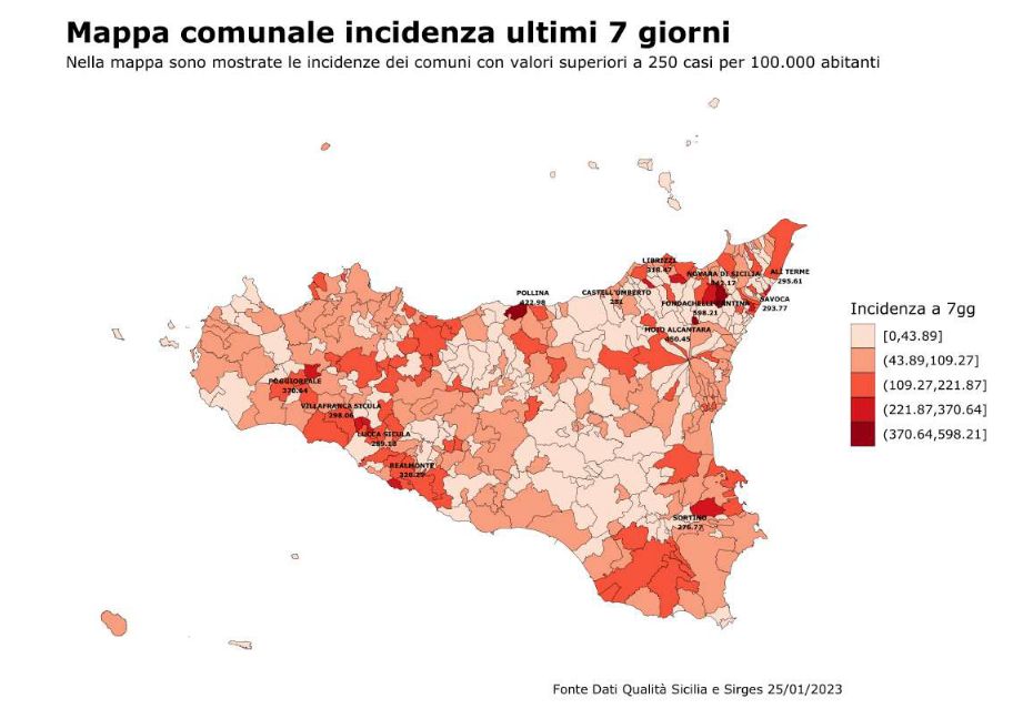 In Sicilia in calo nuovi casi di Covid e ospedalizzazioni