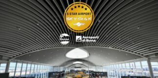 L’aeroporto di Fiumicino tra i migliori al mondo con le 5 stelle Skytrax