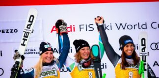 Discesa Cortina a Ilka Stuhec, Elena Curtoni terza