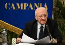 De Luca “Campania prima per i tempi di pagamento dei farmaci”