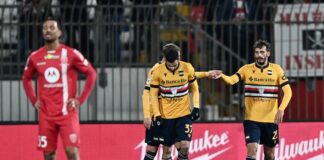 Gabbiadini non basta alla Samp, il Monza fa 2-2 al 99′