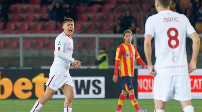 Dybala rimedia all’autogol di Ibanez, Lecce-Roma 1-1