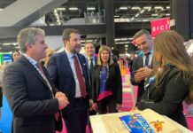 Matteo Salvini in visita allo stand della Sicilia alla Bit