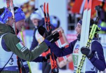 Biathlon, oro mondiale all’Italia nella staffetta donne