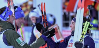 Biathlon, oro mondiale all’Italia nella staffetta donne