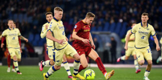 La Roma piega il Verona 1-0, gara decisa da Solbakken