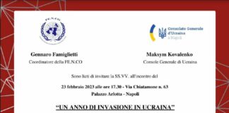 “Un anno di invasione in Ucraina”, il 23/2 evento a Napoli