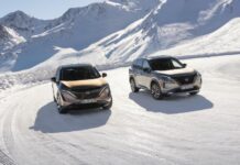 Nissan X-Trail e Ariya con trazione integrale e-4Orce sui Pirenei