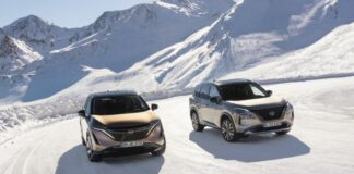 Nissan X-Trail e Ariya con trazione integrale e-4Orce sui Pirenei