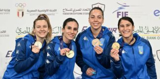 Nel fioretto in Egitto azzurre d’oro e azzurri d’argento