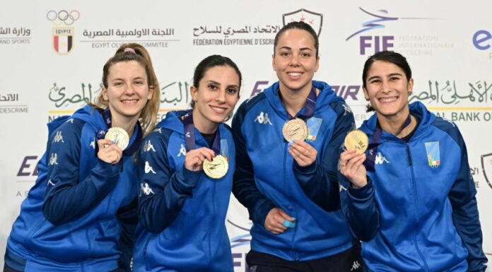 Nel fioretto in Egitto azzurre d’oro e azzurri d’argento