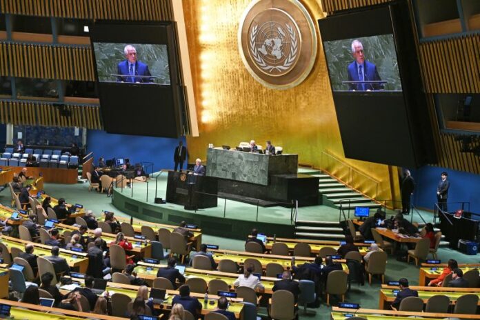 Stati Uniti, New York: a un anno dall'invasione dell'Ucraina da parte della Russia, l'Assemblea generale delle Nazioni Unite si riunisce