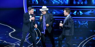 A Sanremo standing ovation per Morandi, Al Bano e Ranieri insieme sul palco. Mengoni guida la classifica provvisoria