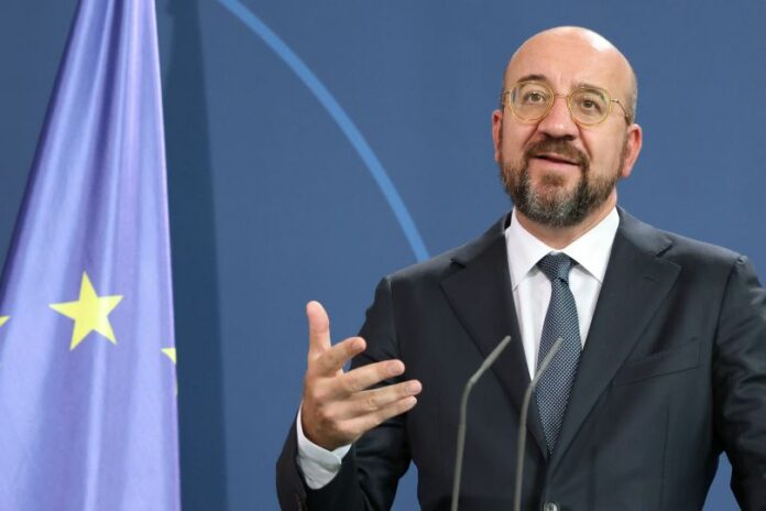 Germany, Berlin: Germany's chancellor Olaf Scholz meets the President of the European Council Charles Michel