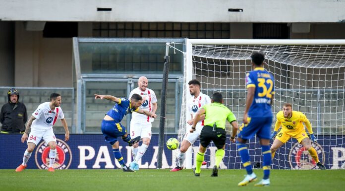 Verona-Monza termina 1-1, Sensi risponde a Verdi