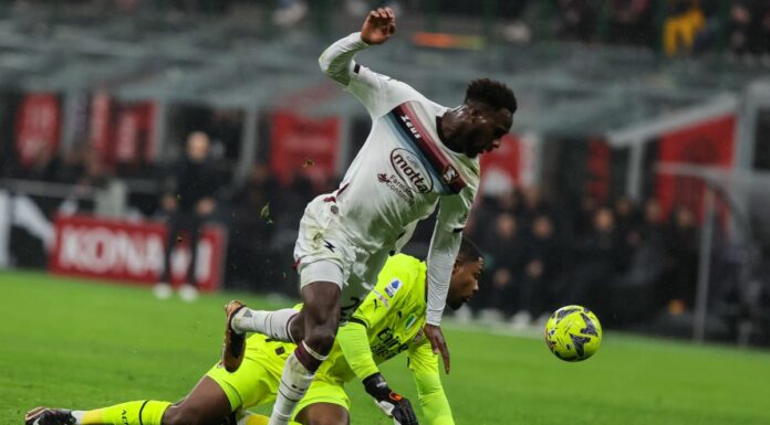 Il Milan sbatte contro la Salernitana, 1-1 a San Siro