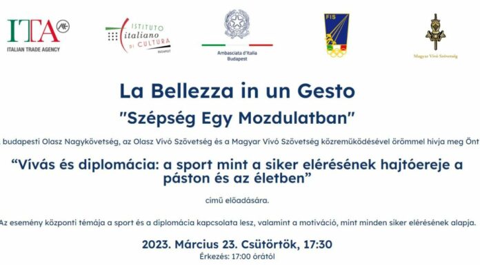 Il progetto “La bellezza in un gesto” approda a Budapest