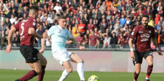 Candreva risponde a Gosens al 90°, Salernitana-Inter 1-1