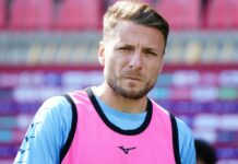 Incidente Immobile, frattura alla costola per l’attaccante della Lazio