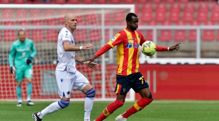Lecce-Sampdoria 1-1, a Ceesay risponde Jesè