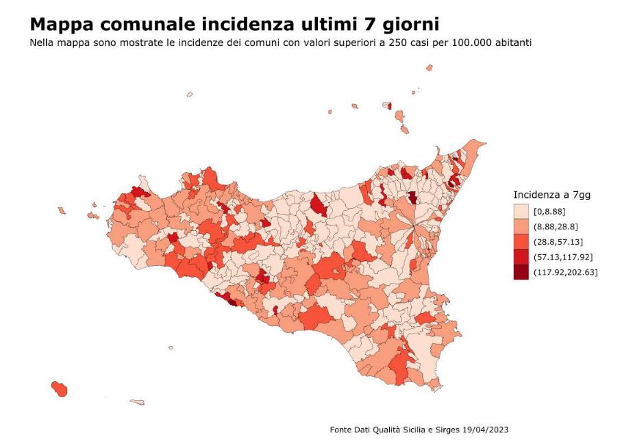 Covid, in Sicilia contagi in aumento del 32% nell’ultima settimana