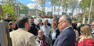 Roma, sopralluogo del sindaco Gualtieri a Prati Fiscali dopo l’allagamento di sabato