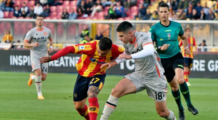 Il Lecce torna alla vittoria: 1-0 contro l’Udinese